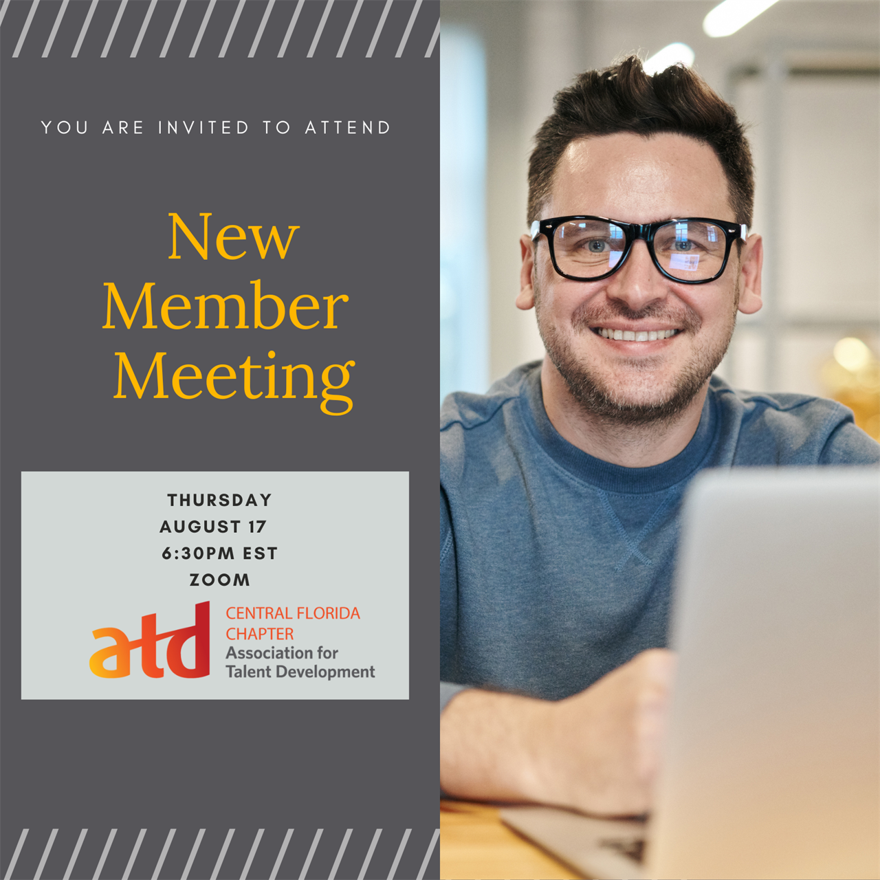 You are invited to attend New Member Meeting Thursday August 17 at 6:30 PM EST